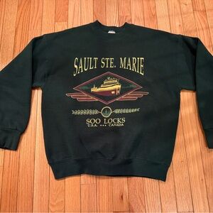 VTG Tourist Sault Ste.Marie Women's Sweatshirt - Dark Green